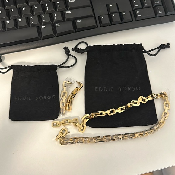 Eddie Borgo Supra Link Necklace & Earrings Set - Picture 1 of 9